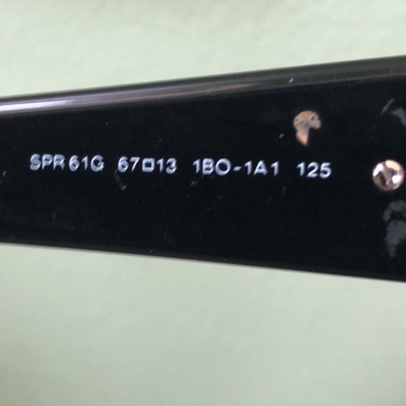 Prada Aviator Sunglasses SPR61G Black / Silver Italy - Picture 9 of 10